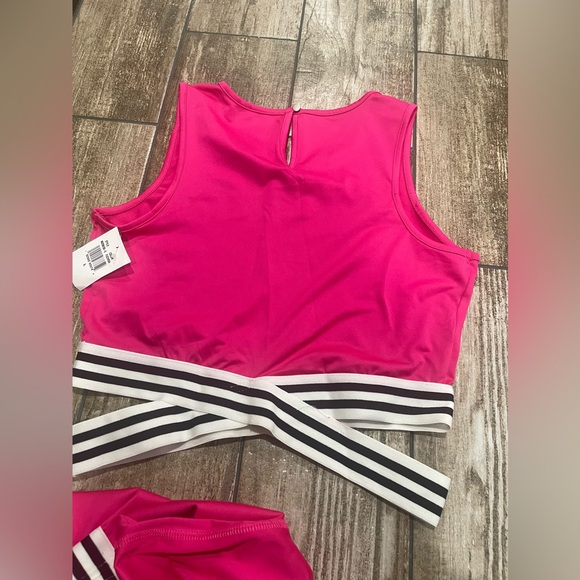 🩷ZELOS Yoga Fuchsia Outfit 2-Pieces Gym Set Women’s Size L NWT🩷 - Picture 3 of 11